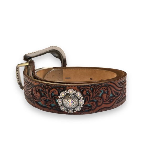 Brighton Rhinestone Bling Western Belt - Picture 2 of 3